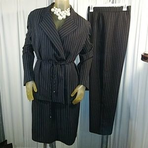 Professional pinstripe suit separates